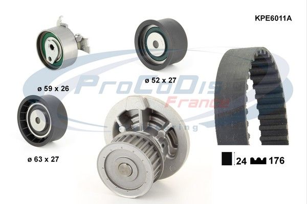 PROCODIS FRANCE Vesipumppu + jakohihnasarja KPE6011A